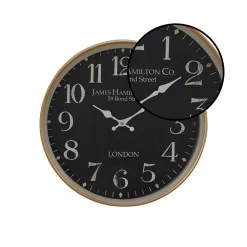 Wall Clocks LITTON LANE Multi-Colored London-Inspired Wall Clock With White Accents 9 Wall Clocks LITTON LANE Multi-Colored London-Inspired Wall Clock With White Accents -Globe Sales distressed litton lane wall clocks 52587 4f 1000