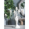 Candle Holders LITTON LANE Distressed White Iron Scroll 5-Light Candelabra -Globe Sales distressed white litton lane candle holders 42918 64 1000