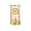 Table Clocks Bulova 7.5 In. H X 5 In. W Anniversay Clock With 2-Toned Gold In A Glass Cylinder 2 Table Clocks Bulova 7.5 In. H X 5 In. W Anniversay Clock With 2-Toned Gold In A Glass Cylinder -Globe Sales gold bulova table clocks b8820 64 1000