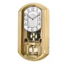 Wall Clocks Bulova Golden Music 20 In. W X 11.5 In. H Pendulum Wall Clock With Multiple Song Selections