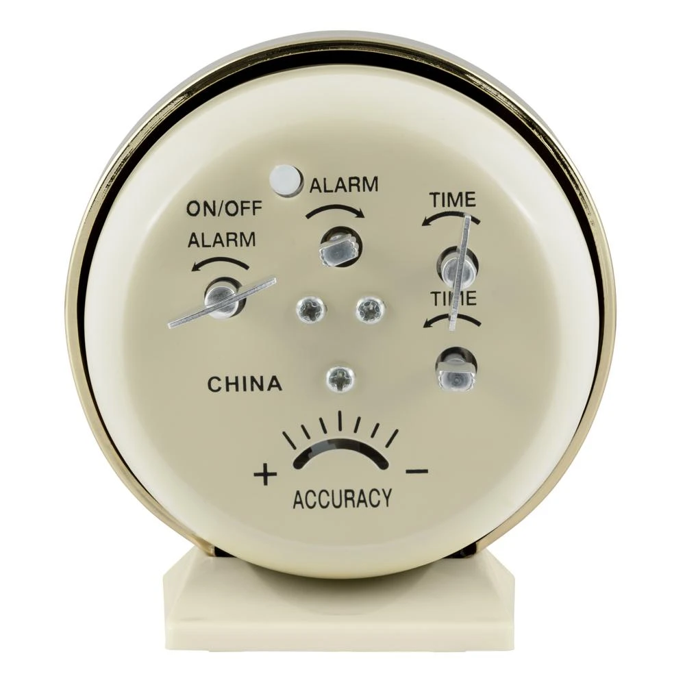 Table Clocks Equity By La Crosse 4 In. Round Analog Wind-Up Bell Metal Alarm Clock 4 Table Clocks Equity By La Crosse 4 In. Round Analog Wind-Up Bell Metal Alarm Clock - Image 2