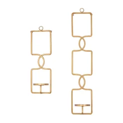 Candle Holders Home Decorators Collection Gold Metal Wall Sconce Candle Holder (Set Of 2)