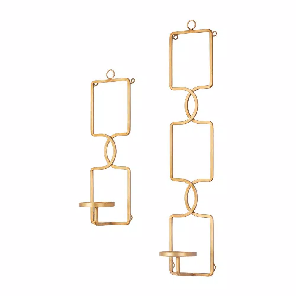 Candle Holders Home Decorators Collection Gold Metal Wall Sconce Candle Holder (Set Of 2) 8 Candle Holders Home Decorators Collection Gold Metal Wall Sconce Candle Holder (Set Of 2) - Image 6