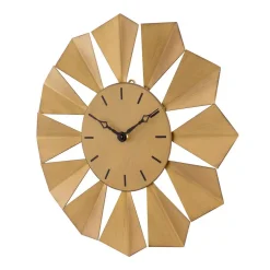 Wall Clocks La Crosse Technology 12.8 In. Gold Metal Sunray Quartz Wall Clock -Globe Sales gold la crosse technology wall clocks 83230 bhg 4f 1000