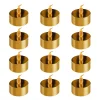 Flameless Candles LUMABASE Battery Operated Gold Plated LED Tea Lights (12-Count)