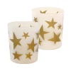 Flameless Candles LUMABASE Gold Stars Battery Operated LED Candles (2-Count)