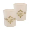 Flameless Candles LUMABASE Gold Gratitude Battery Operated LED Candles (2-Count) -Globe Sales gold lumabase flameless candles 96502 64 1000