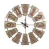 Wall Clocks Glitzhome 38.98 In. D Oversized Farmhouse Metal Wall Clock