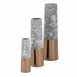 IMAX Galeno Gray Vases (Set Of 3)