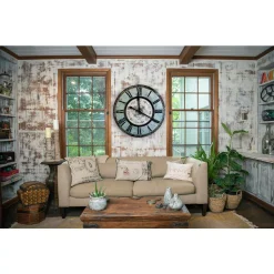 Wall Clocks 3R Studios Distressed Mint Green Wood Wall Clock -Globe Sales green 3r studios wall clocks hd3383 44 1000
