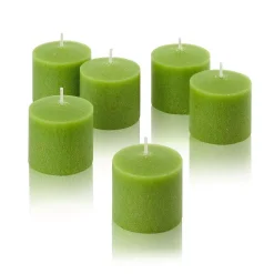 Light In The Dark 10 Hour Lime Green Unscented Votive Candles (Set Of 12) -Globe Sales green light in the dark candles litd lg v1012 c3 1000