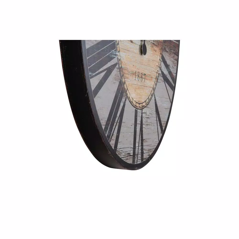 Wall Clocks 3R Studios Distressed Grey Wood Wall Clock 5 Wall Clocks 3R Studios Distressed Grey Wood Wall Clock - Image 3