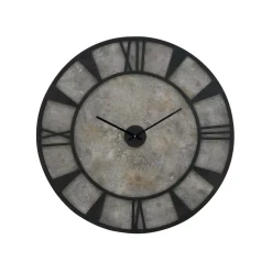 Wall Clocks LITTON LANE 35 In. X 35 In. Modern Iron And Wood Wall Clock