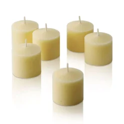Candles Light In The Dark 10 Hour Ivory Unscented Votive Candle (Set Of 36) -Globe Sales ivory light in the dark candles litd v1036 i c3 1000