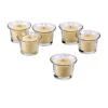 Light In The Dark Clear Glass Lip Votive Candle Holders With Ivory Votive Candles (Set Of 12)