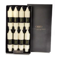 ROOT CANDLES 5 In. Timberline Collenette Ivory Dinner Candle (Box Of 8) -Globe Sales ivory root candles candles 59517 fa 1000