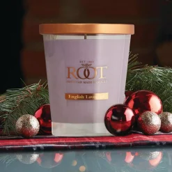 ROOT CANDLES Veriglass English Lavender Scented Filled Jar Candle -Globe Sales lavender root candles candles 887059 c3 1000