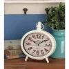 Table Clocks LITTON LANE 9 In. X 8 In. Round-shaped Iron Desk Clock (4-Pack)