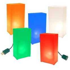 Flameless Candles LUMABASE Multi-Color Electric Luminaria Kit (Set Of 10)