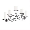 Candle Holders Lavish Home 5 Candle Matte Black Candelabra With Classic Scroll Design -Globe Sales matte black lavish home candle holders hw0200014 64 1000