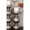 Candle Holders LITTON LANE 14 In. X 6 In. Classic Iron Candle Holder In Polished Finish