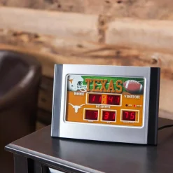 Table Clocks Team Sports America University Of Texas NCAA Multi-Color Scoreboard Alarm Clock -Globe Sales multi color team sports america table clocks 0128604b c3 1000