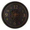 Wall Clocks Glitzhome 22.83 In. D Morden Oversized Metal Wall Clock With Moving Gears -Globe Sales multi glitzhome wall clocks 2009500002 64 1000