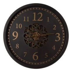 Wall Clocks Glitzhome 22.83 In. D Morden Oversized Metal Wall Clock With Moving Gears
