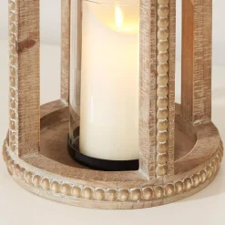 Candle Holders Home Decorators Collection Home Decorators Collection Antiqued Wood Candle Hanging Or Tabletop Lantern With Beaded Trim (Set Of 2) -Globe Sales multi home decorators collection candle holders m180388 1q2xx a0 1000