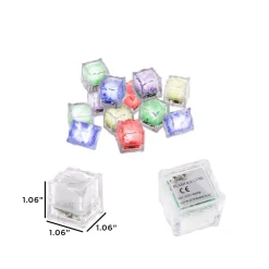 Flameless Candles Lavish Home Ice Cube Shaped LED Lights (12-Per Pack) -Globe Sales multi lavish home flameless candles hw0200116 c3 1000