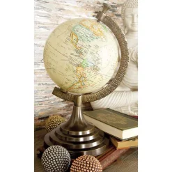 Globes LITTON LANE 15 In. X 8 In. Nautical Decorative Globe With Brass-Finished Stand