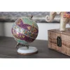 Globes LITTON LANE 7 In. X 5 In. Modern Decorative Globe In Magenta -Globe Sales multi litton lane globes 94461 64 1000