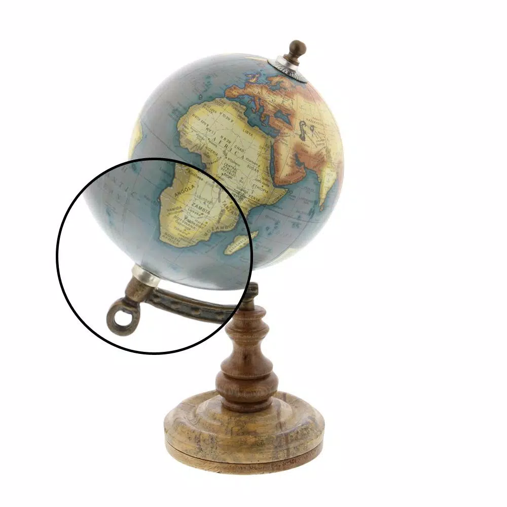 Globes LITTON LANE 10 In. X 5 In. New Traditional Decorative Globe In Multi Colors 5 Globes LITTON LANE 10 In. X 5 In. New Traditional Decorative Globe In Multi Colors - Image 3