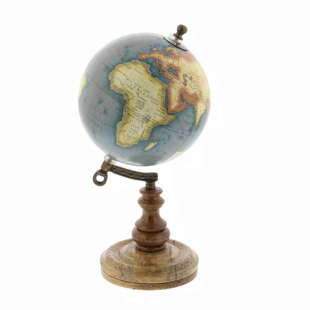 Globes LITTON LANE 10 In. X 5 In. New Traditional Decorative Globe In Multi Colors 4 Globes LITTON LANE 10 In. X 5 In. New Traditional Decorative Globe In Multi Colors - Image 2