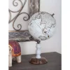 Globes LITTON LANE 14 In. X 8 In. Vintage Decorative Globe In Brown And White -Globe Sales multi litton lane globes 94485 64 1000