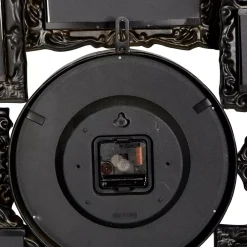 Wall Clocks LITTON LANE 25 In. X 25 In. Metal Photo Frame And Wall Clock -Globe Sales multi litton lane wall clocks 68412 44 1000