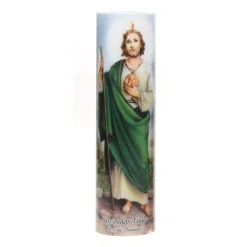 Flameless Candles Stonebriar Collection 8 In. St. Jude LED Prayer Candle