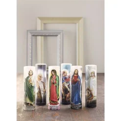Flameless Candles Stonebriar Collection 8 In. Virgin Of Guadalupe LED Prayer Candle -Globe Sales multi stonebriar collection flameless candles sb 5262a 44 1000