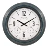 Wall Clocks La Crosse Technology 18 In. Hamilton Indoor/Outdoor Metal Analog Quartz Clock 1 Wall Clocks La Crosse Technology 18 In. Hamilton Indoor/Outdoor Metal Analog Quartz Clock -Globe Sales navy blue la crosse technology wall clocks 433 3838 64 1000