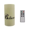 Flameless Candles Lavish Home “Believe” LED Flameless Candle With Remote Control