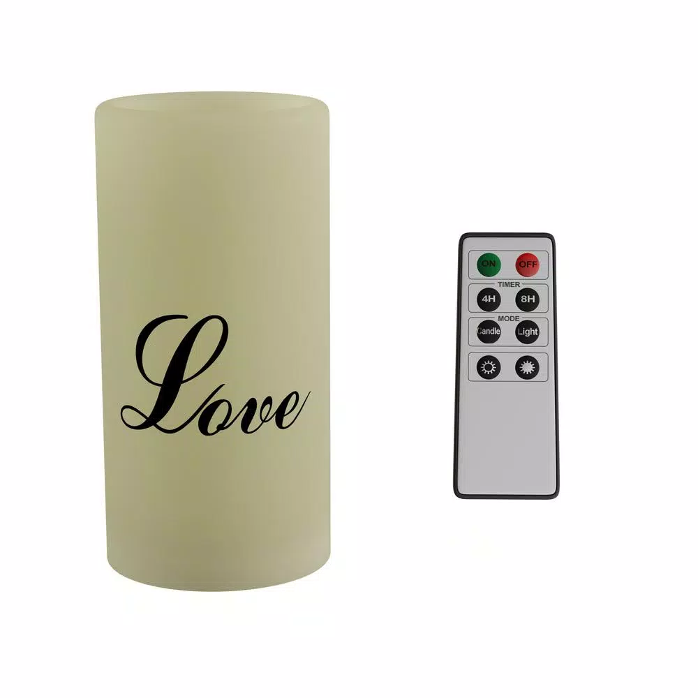 Flameless Candles Lavish Home “Love” LED Flameless Candle With Remote Control 3 Flameless Candles Lavish Home “Love” LED Flameless Candle With Remote Control