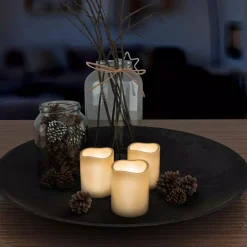 Flameless Candles Lavish Home 8-Piece LED Flameless Votive Wax Style Candle Set -Globe Sales off white lavish home flameless candles w020028 31 1000