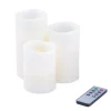 Flameless Candles Lavish Home 3-Piece LED Flameless Votive Candle Set With Remote -Globe Sales off white lavish home flameless candles w020030 64 1000