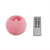 Flameless Candles Lavish Home Rose Embossed Ball LED Flameless Candle With Remote Control -Globe Sales pink lavish home flameless candles hw0200143 64 1000
