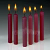 Light In The Dark 4 In. X 1/2 In. Thick Red Taper Candles (Set Of 60)