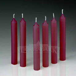 Light In The Dark 4 In. X 1/2 In. Thick Red Taper Candles (Set Of 60) -Globe Sales red light in the dark candles litd r t1 2h c3 1000