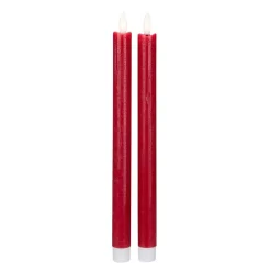 Flameless Candles Northlight 12 In. Red Flameless Taper Christmas Candles (Set Of 2) -Globe Sales red northlight flameless candles 34336939 4f 1000
