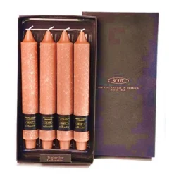 ROOT CANDLES 9 In. Timberline Collenette Rust Dinner Candle (Box Of 4) -Globe Sales rust root candles candles 51919 c3 1000