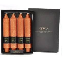ROOT CANDLES 7 In. Timberline Collenette Rust Dinner Candle (Box Of 4)