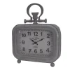 Table Clocks A & B Home Old Town Short Table Clock – Silver -Globe Sales silver a b home table clocks hp42535 64 1000